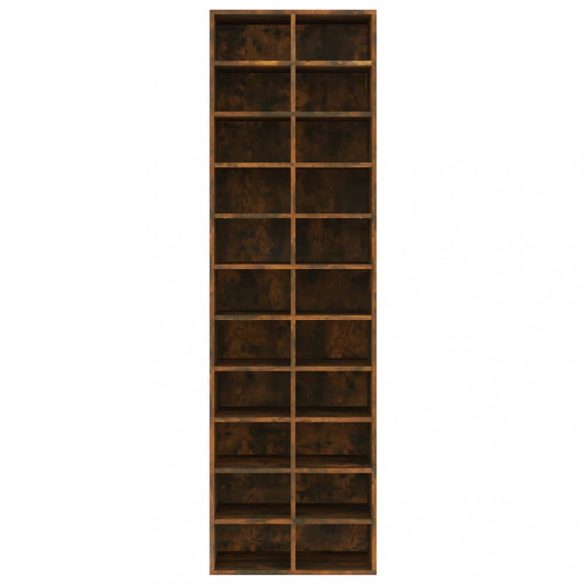 füstös tölgy színű szerelt fa cipősszekrény 54 x 34 x 183 cm