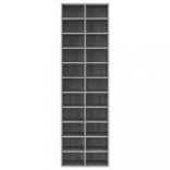 szürke sonoma színű szerelt fa cipősszekrény 54x34x183 cm