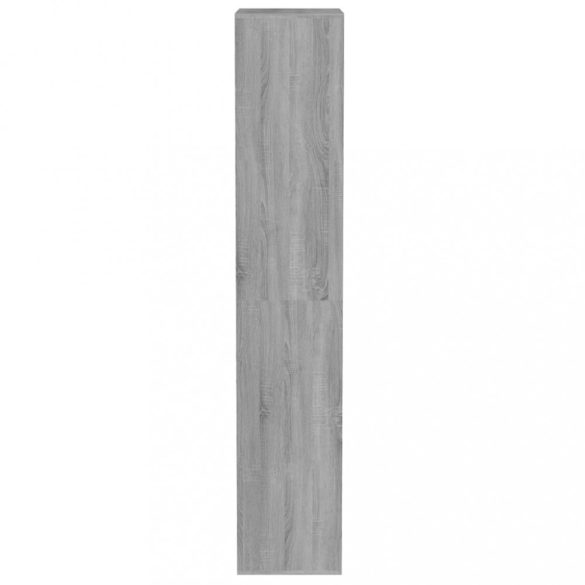 szürke sonoma színű szerelt fa cipősszekrény 54x34x183 cm