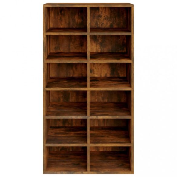 füstös tölgy színű szerelt fa cipőtartó 54 x 34 x 100,5 cm