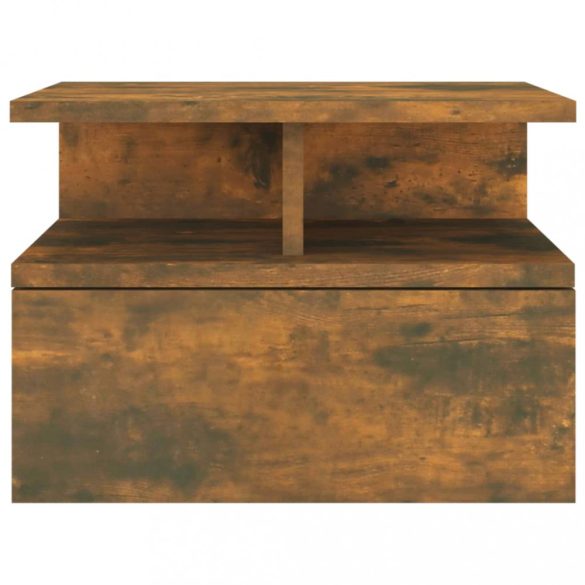 füstös tölgy színű szerelt fa fali éjjeliszekrény 40x31x27 cm