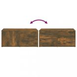 füstös tölgy színű szerelt fa TV-szekrény 80 x 34 x 36 cm