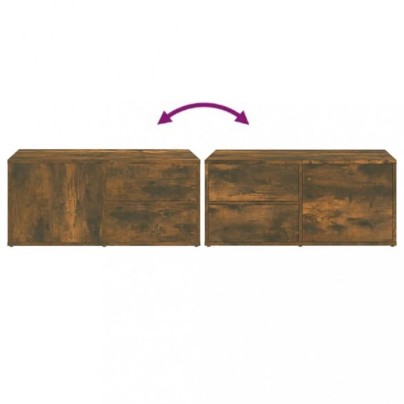 füstös tölgy színű szerelt fa TV-szekrény 80 x 34 x 36 cm