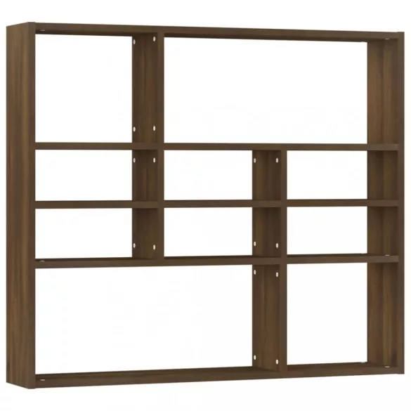 barna tölgy színű szerelt fa fali polc 90 x 16 x 78 cm