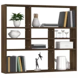 barna tölgy színű szerelt fa fali polc 90 x 16 x 78 cm