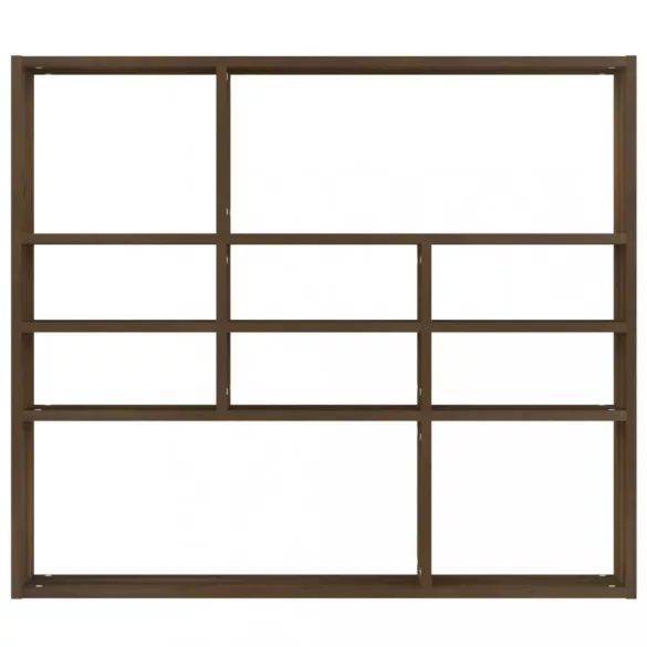 barna tölgy színű szerelt fa fali polc 90 x 16 x 78 cm