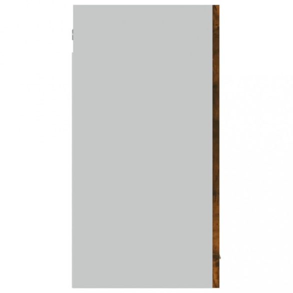 “Lyon” füstös tölgy színű szerelt fa fali üvegszekrény