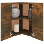 “Lyon” füstös tölgy színű szerelt fa függő sarokszekrény