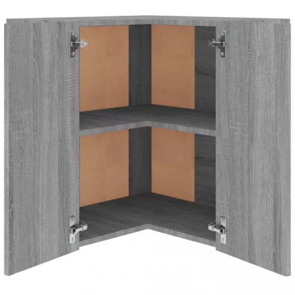 “Lyon” szürke sonoma színű szerelt fa függő sarokszekrény