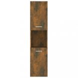 füstös tölgy színű szerelt fa fürdőszobaszekrény 30x30x130 cm