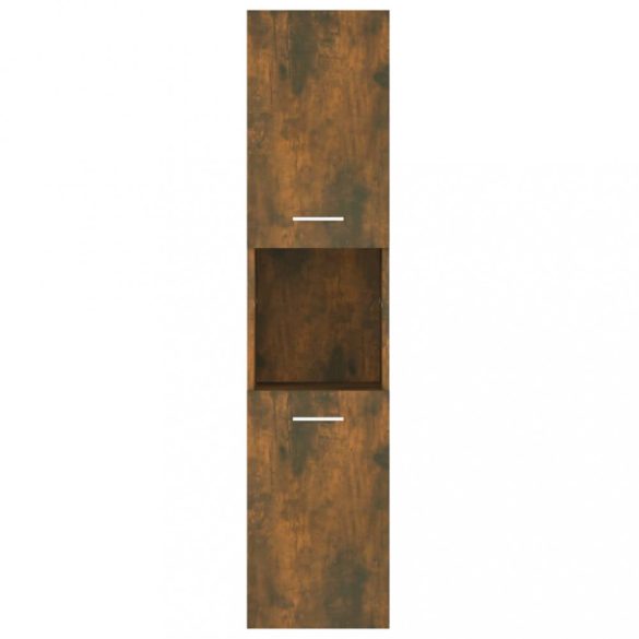 füstös tölgy színű szerelt fa fürdőszobaszekrény 30x30x130 cm