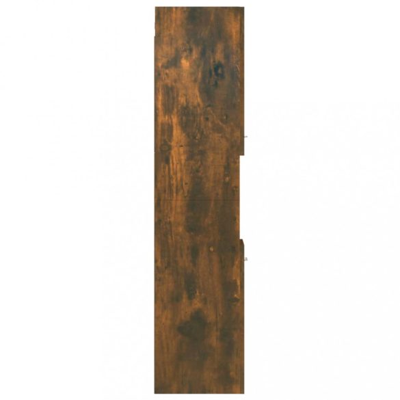 füstös tölgy színű szerelt fa fürdőszobaszekrény 30x30x130 cm