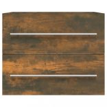 füstös tölgy színű szerelt fa mosdószekrény 60 x 38,5 x 48 cm