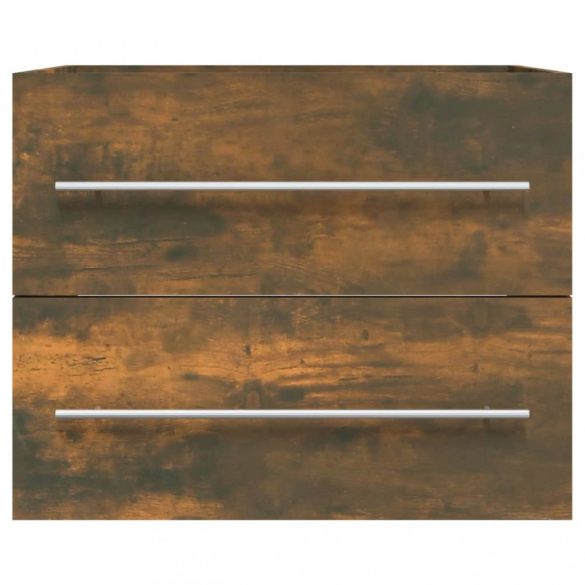 füstös tölgy színű szerelt fa mosdószekrény 60 x 38,5 x 48 cm