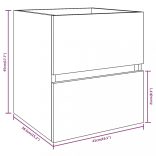 füstös tölgy színű szerelt fa mosdószekrény 41 x 38,5 x 45 cm