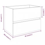 szürke sonoma színű szerelt fa éjjeliszekrény 60x38,5x45 cm