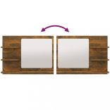 füstös tölgy színű szerelt fa fürdőszobatükör 60 x 10,5 x 45 cm