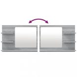 szürke sonoma színű szerelt fa fürdőszobatükör 60x10,5x45 cm