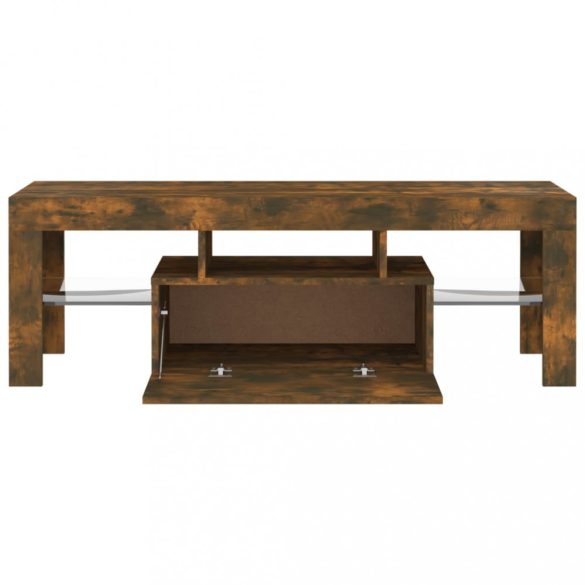 füstös tölgy színű TV-szekrény LED-világítással 120x35x40 cm