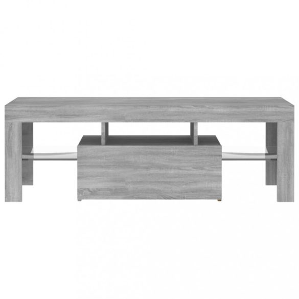 szürke sonoma színű TV-szekrény LED-lámpákkal 120 x 35 x 40 cm