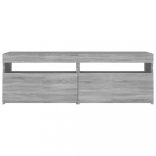 szürke sonoma színű TV-szekrény LED-lámpákkal 120 x 35 x 40 cm