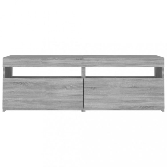 szürke sonoma színű TV-szekrény LED-lámpákkal 120 x 35 x 40 cm