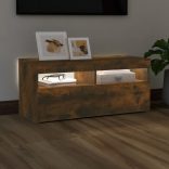 füstös tölgy színű TV-szekrény LED-ekkel 90 x 35 x 40 cm