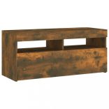 füstös tölgy színű TV-szekrény LED-ekkel 90 x 35 x 40 cm