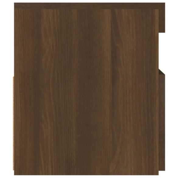 barna tölgyszínű TV-szekrény LED-világítással 90 x 35 x 40 cm