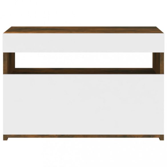 füstös tölgy színű TV-szekrény LED-világítással 60 x 35 x 40 cm