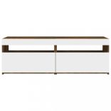 2 db barna tölgyszínű TV-szekrény LED-ekkel 60 x 35 x 40 cm