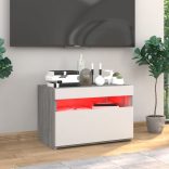 szürke sonoma színű TV-szekrény LED-ekkel 60 x 35 x 40 cm