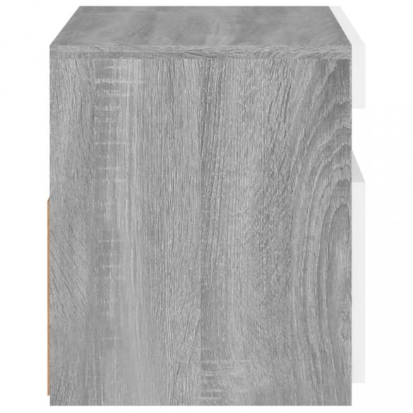 szürke sonoma színű TV-szekrény LED-ekkel 60 x 35 x 40 cm