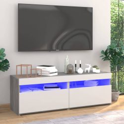   2 db szürke sonoma színű TV-szekrény LED-ekkel 60 x 35 x 40 cm