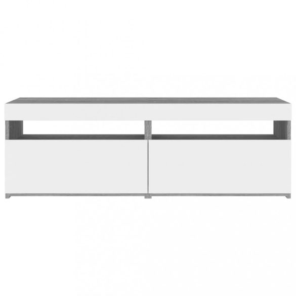 2 db szürke sonoma színű TV-szekrény LED-ekkel 60 x 35 x 40 cm