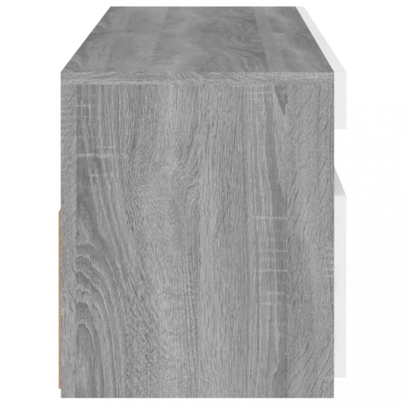 2 db szürke sonoma színű TV-szekrény LED-ekkel 60 x 35 x 40 cm