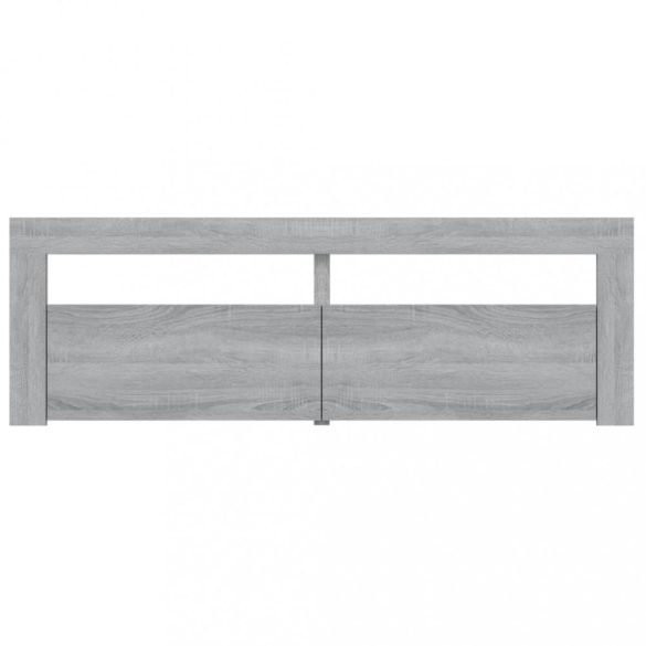 szürke sonoma színű TV-szekrény LED-lámpákkal 120 x 35 x 40 cm