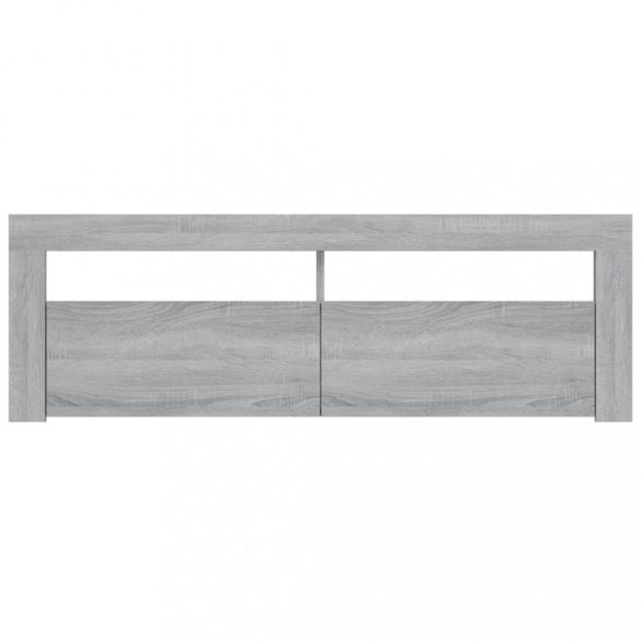 szürke sonoma színű TV-szekrény LED-lámpákkal 120 x 35 x 40 cm