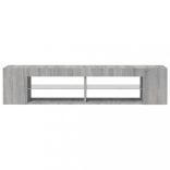 szürke sonoma színű TV-szekrény LED-lámpákkal 135 x 39 x 30 cm