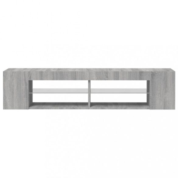 szürke sonoma színű TV-szekrény LED-lámpákkal 135 x 39 x 30 cm