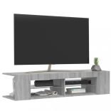 szürke sonoma színű TV-szekrény LED-lámpákkal 135 x 39 x 30 cm