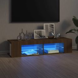   barna tölgyszínű TV-szekrény LED-világítással 135 x 39 x 30 cm