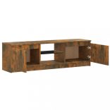 füstölt tölgy színű TV-szekrény LED lámpákkal 120x30x36 cm