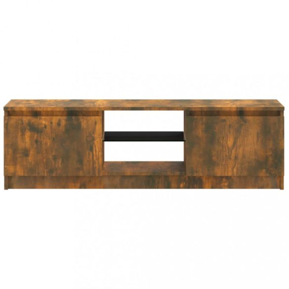 füstölt tölgy színű TV-szekrény LED lámpákkal 120x30x36 cm