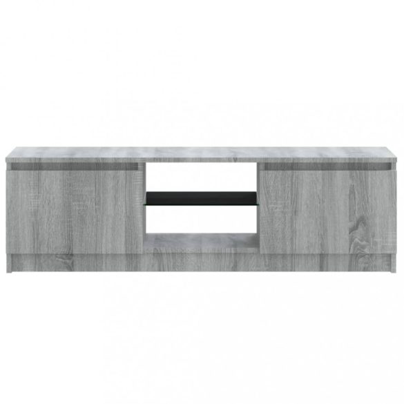 szürke sonoma színű TV-szekrény LED lámpákkal 120 x 30 x 36cm