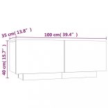 füstös tölgy színű szerelt fa TV-szekrény 100 x 35 x 40 cm