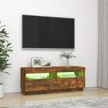 füstös tölgy színű TV-szekrény LED-világítással 100x35x40 cm
