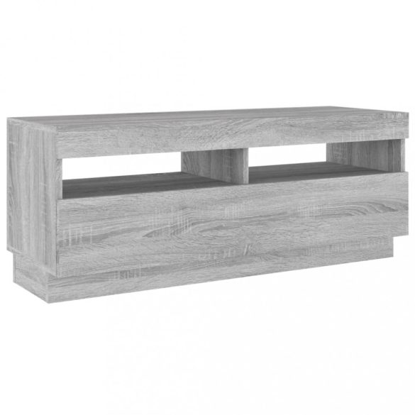 szürke sonoma TV-szekrény LED-lámpákkal 100 x 35 x 40 cm