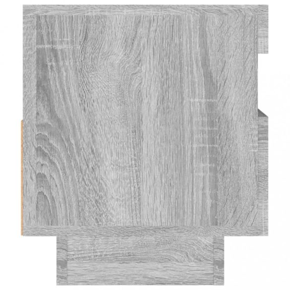 szürke sonoma TV-szekrény LED világítással 80 x 35 x 40 cm