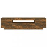 füstös tölgy színű TV-szekrény LED-világítással 160x35x40 cm